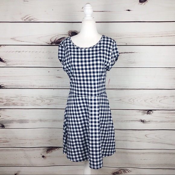 NEW BONGO Gingham Open Back Checkered Dress - Picture 3 of 9